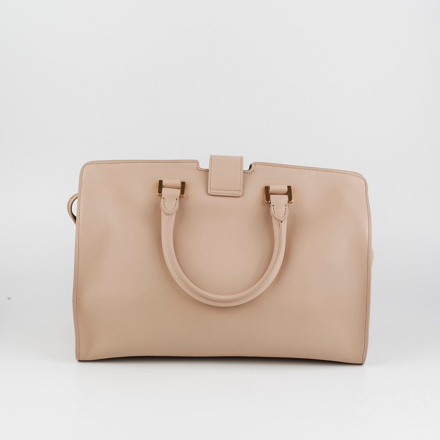 YSL Saint Laurent Cabas Shoulder Bag Beige Small