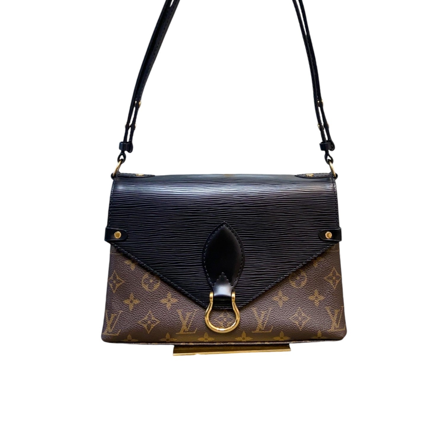Louis-Vuitton Louis Vuitton Saint Michel Epi Monogram Black GHW