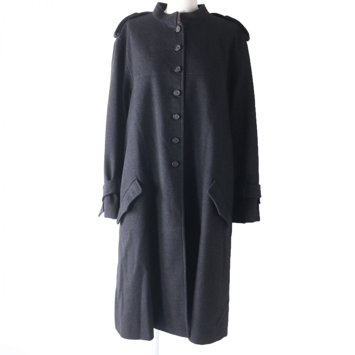 Chanel Wool Cashmere Coat, Coco Mark, Size 42
