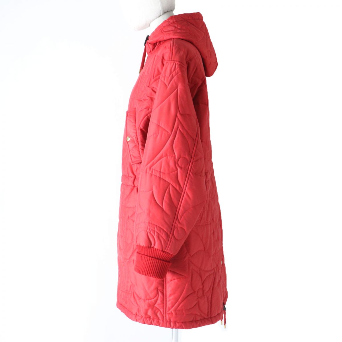 Louis Vuitton Hoodie Filling 100 polyester Rib Leather Nylon Wool Red Apparel