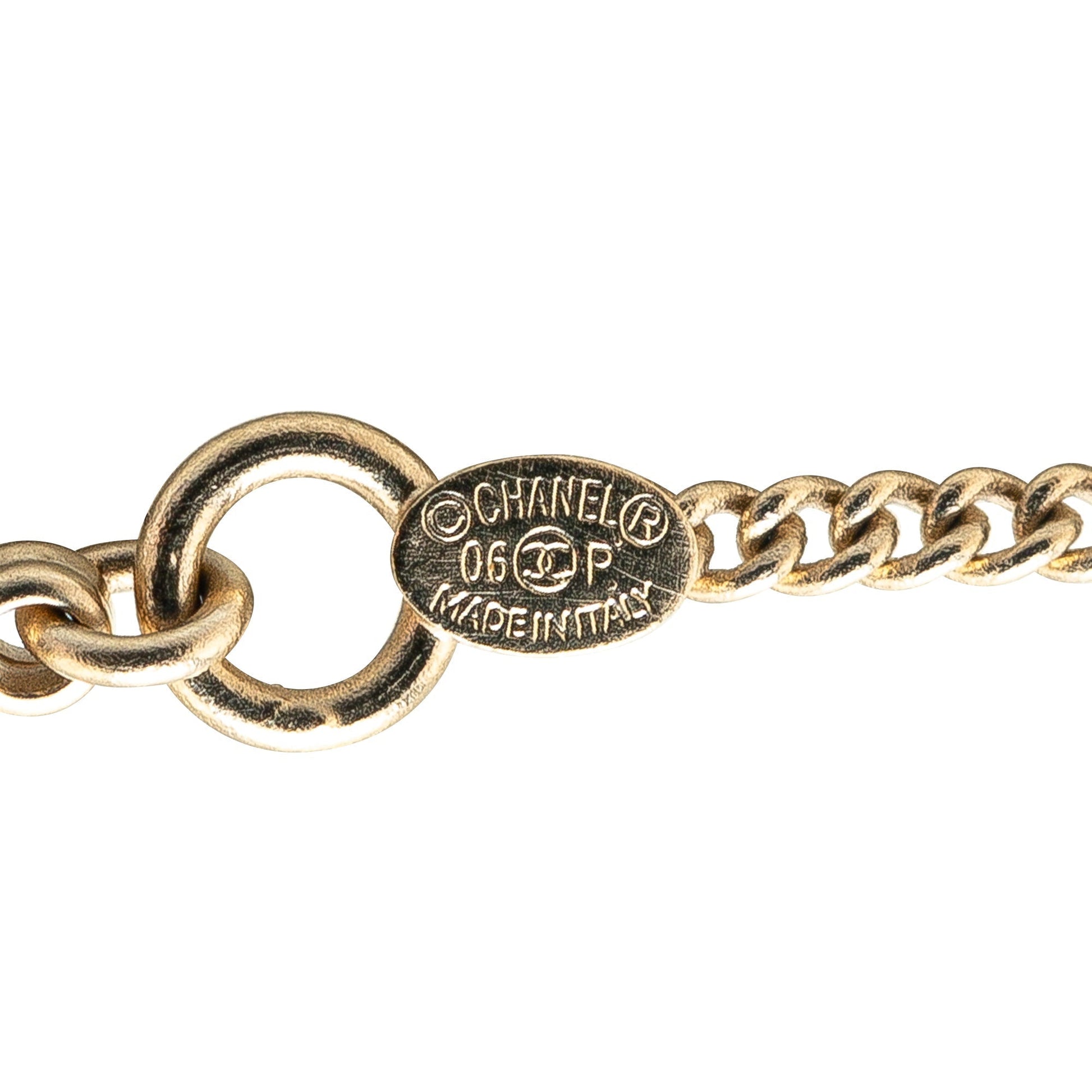 Gold Chanel Gold Plated Camellia Pendant Necklace