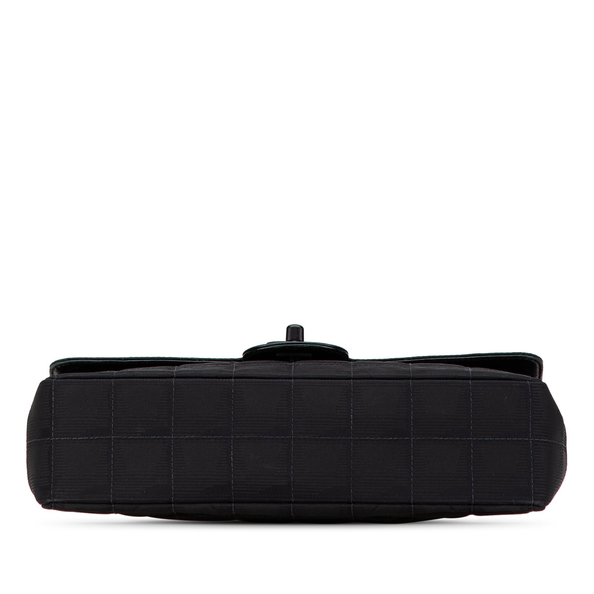 Black Chanel Medium New Travel Line Single Flap Shoulder Bag