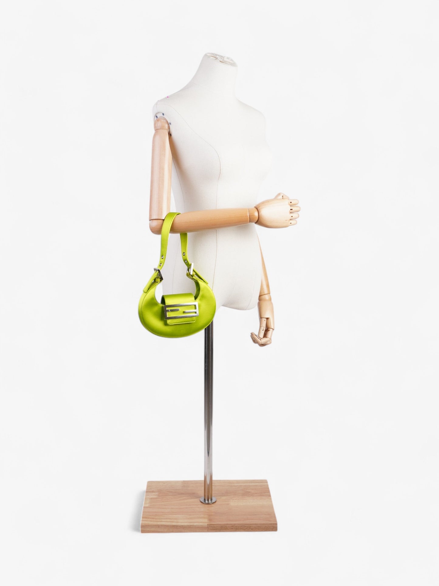 Fendi Cookie Hobo Wasabi Silk Mini Shoulder Bag