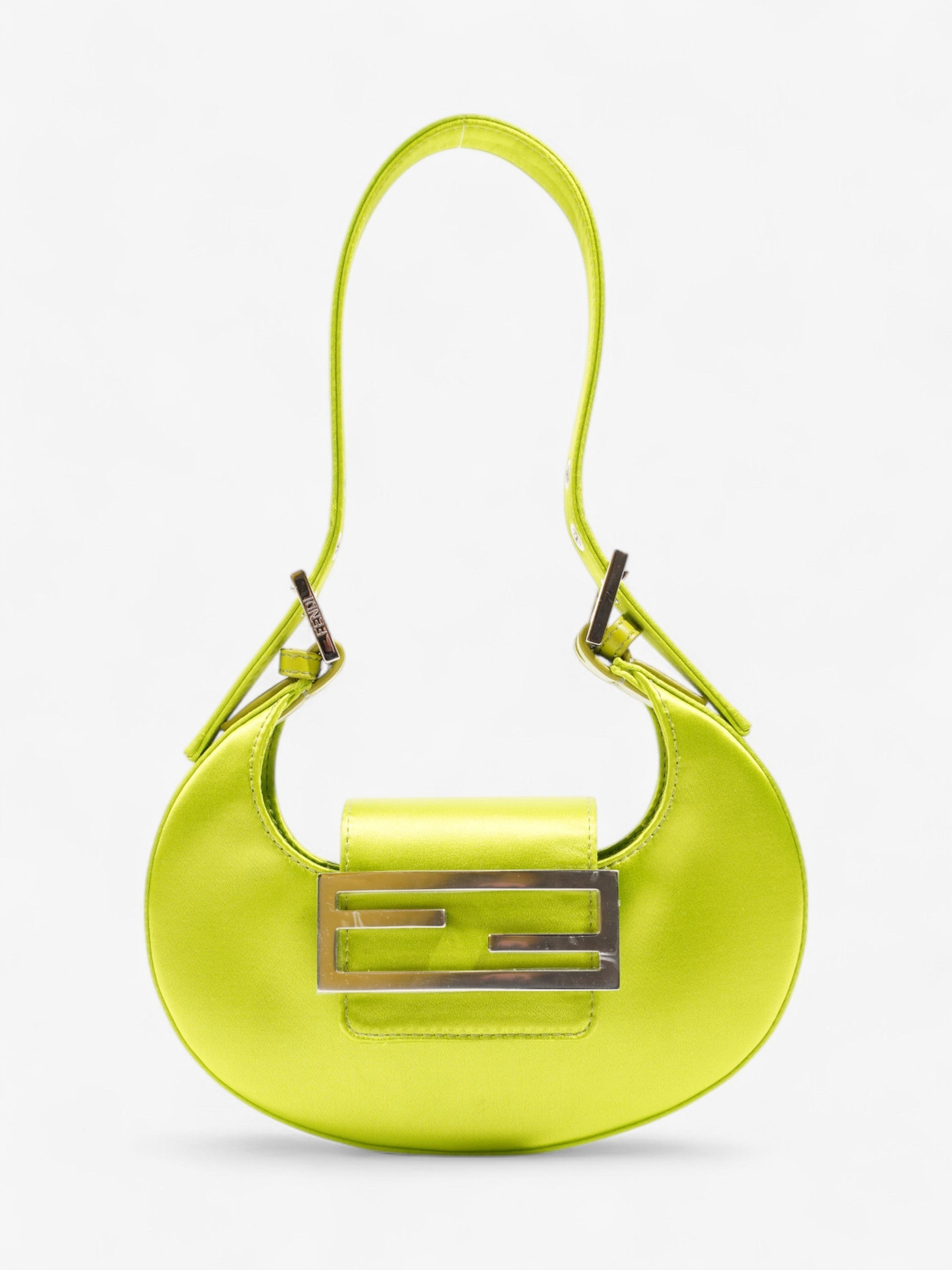 Fendi Cookie Hobo Wasabi Silk Mini Shoulder Bag