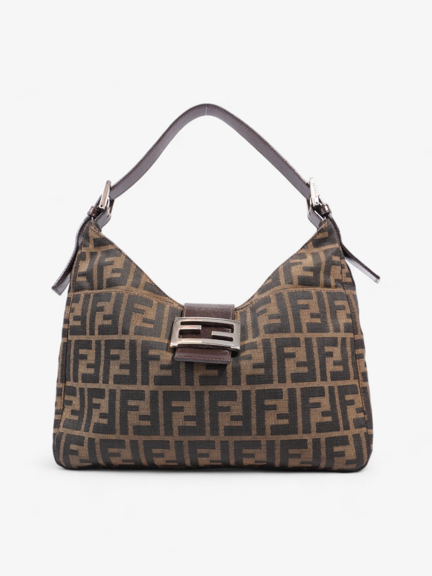 Fendi Mamma Baguette Zucca Shoulder Bag Canvas Brown Zucca Canvas 2