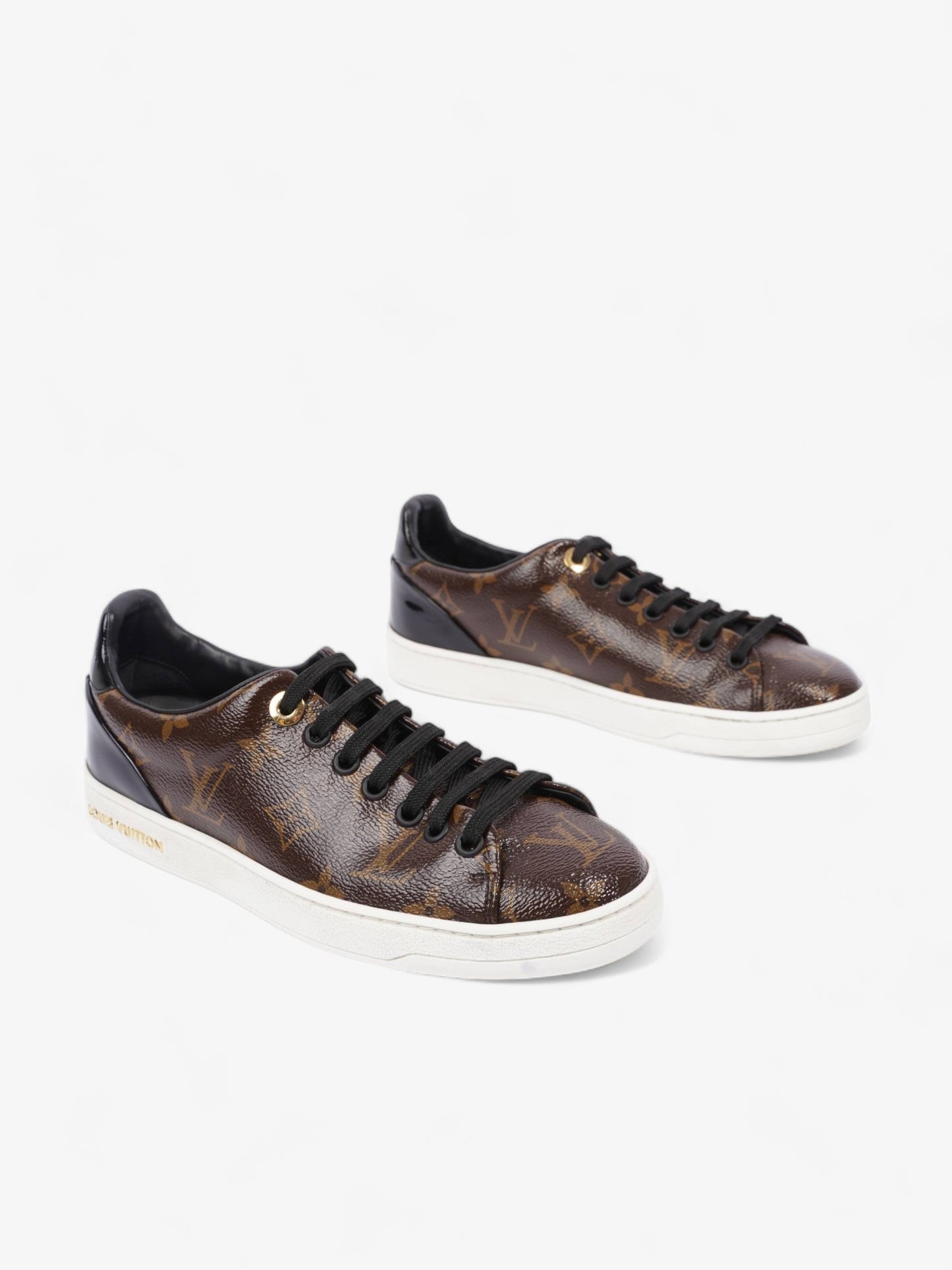 Louis Vuitton Front Row Sneaker Coated EU Monogram Canvas Coated Canvas Black Apparel