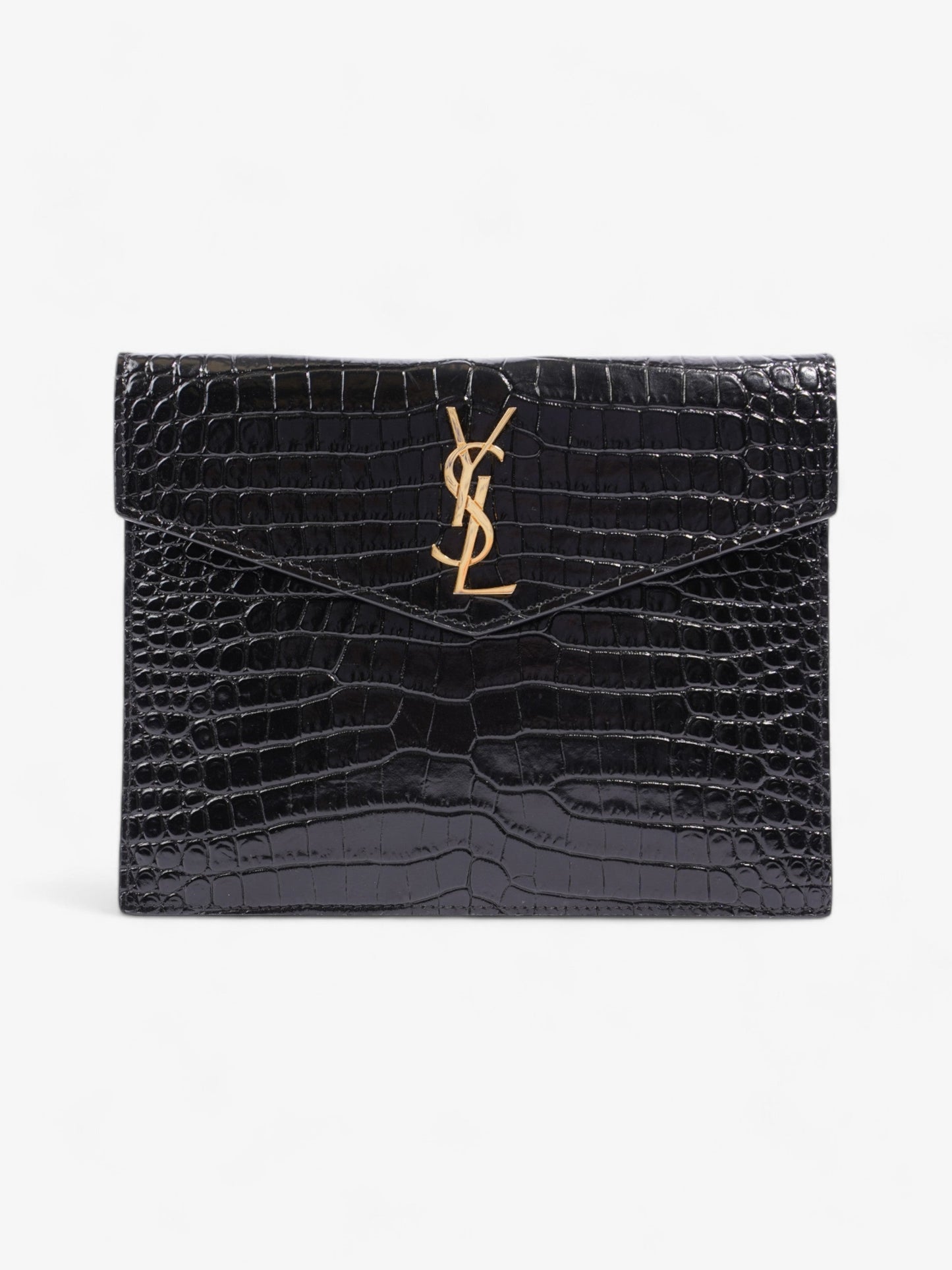 YSL Saint Laurent Uptown Clutch Leather Black Small Clutch Bag