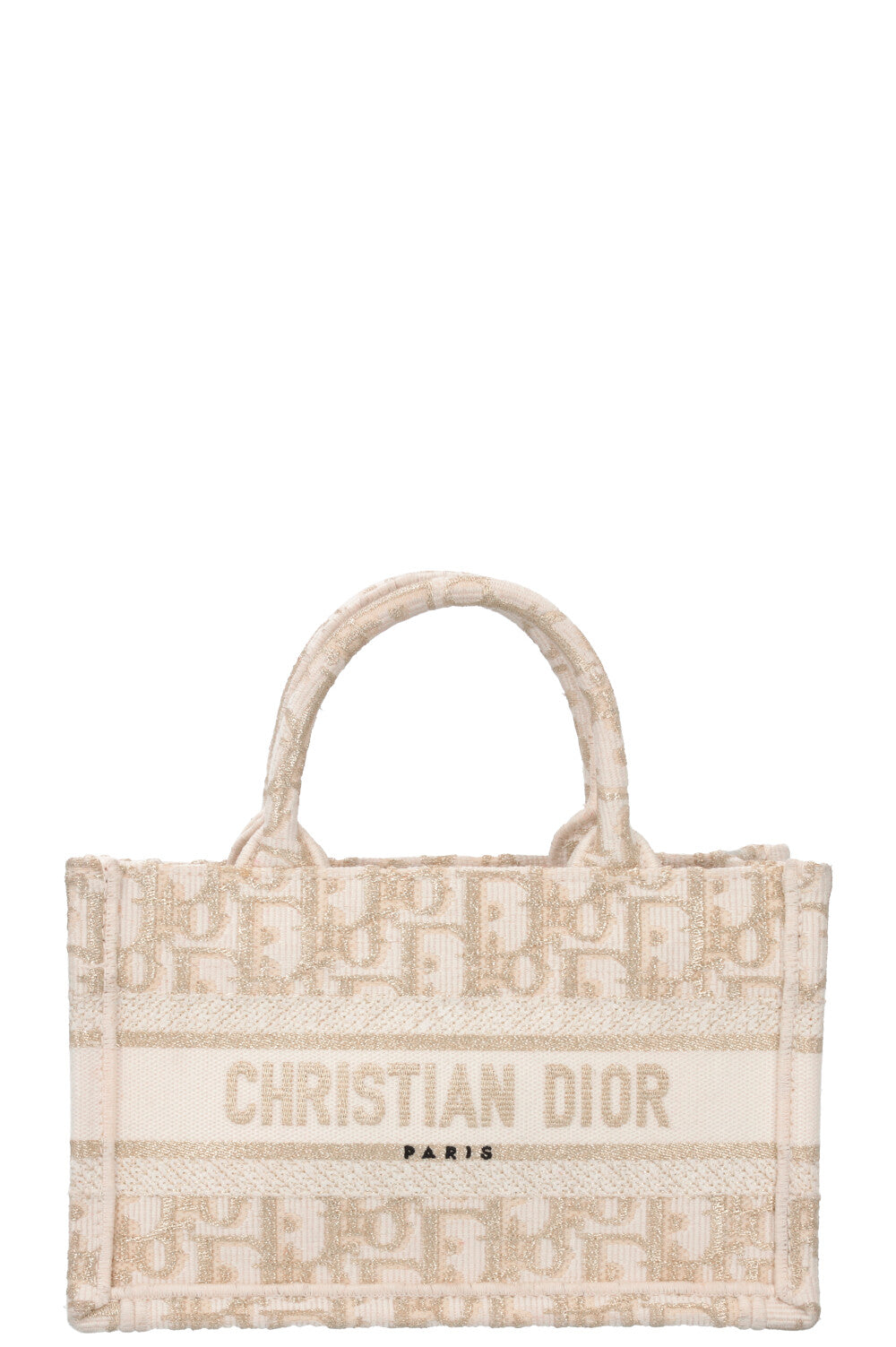 Dior Tote Bag Oblique Ivory Gold Mini Crossbody Bag