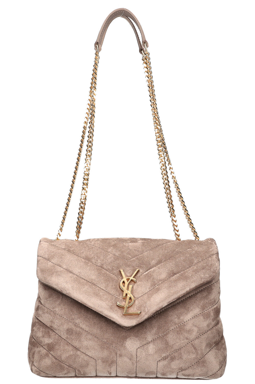 Loulou Bag Suede Beige Small Handbag