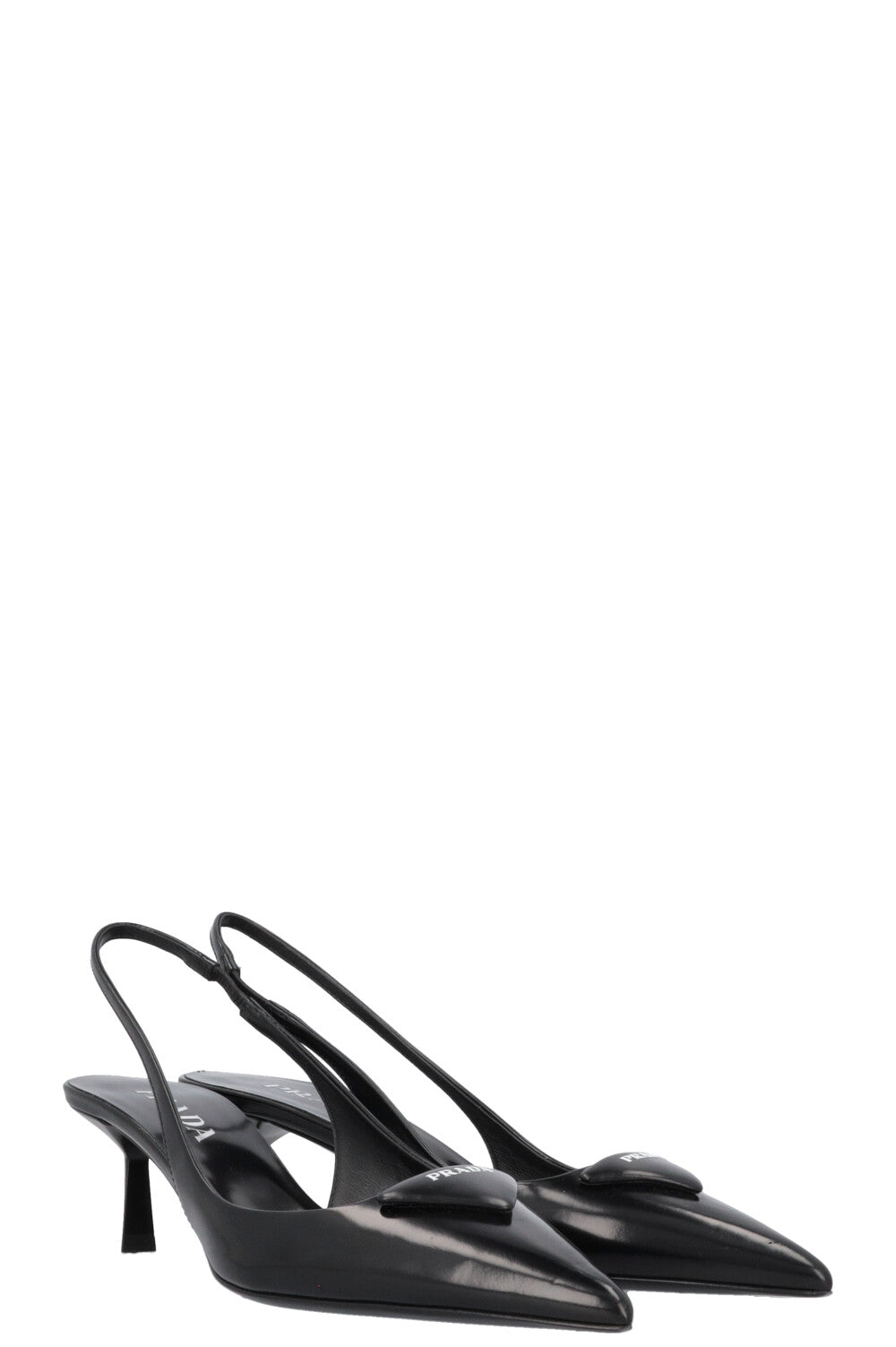 Prada Sling Bag Plue Slingback Heels Black Logo Shoes