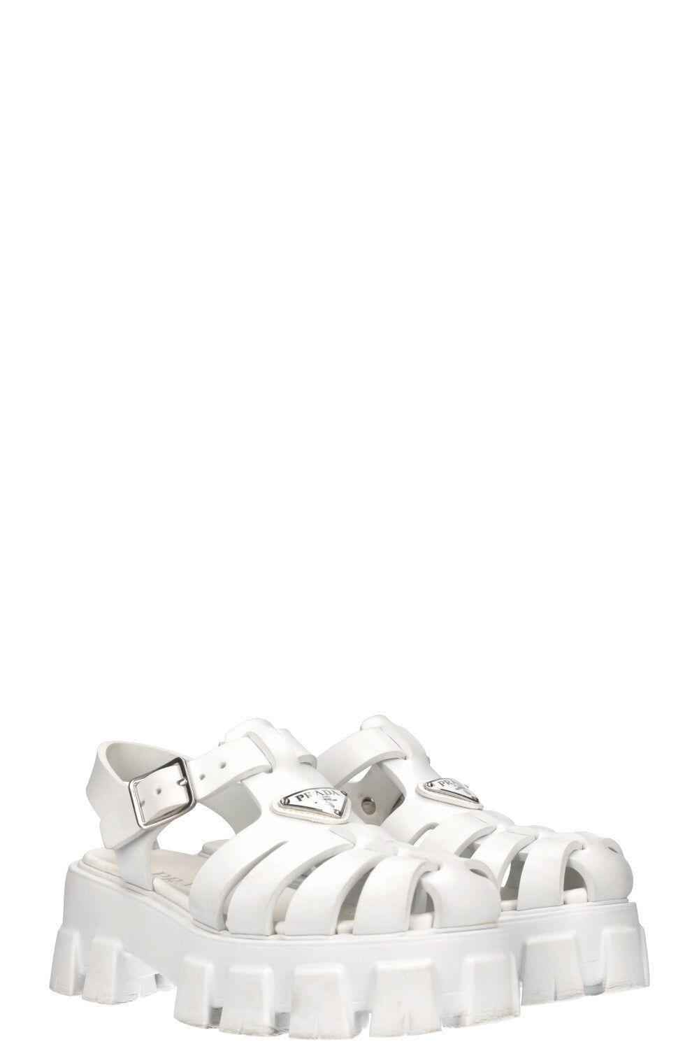 Prada Foam Rubber Sandals 2 White Shoes