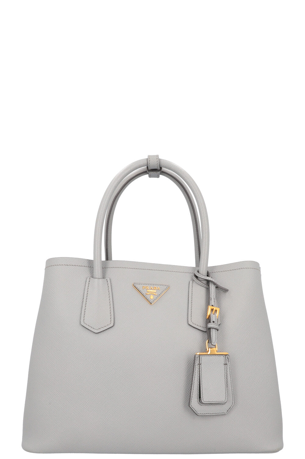 Prada Tote Bag Double Light Blue Large