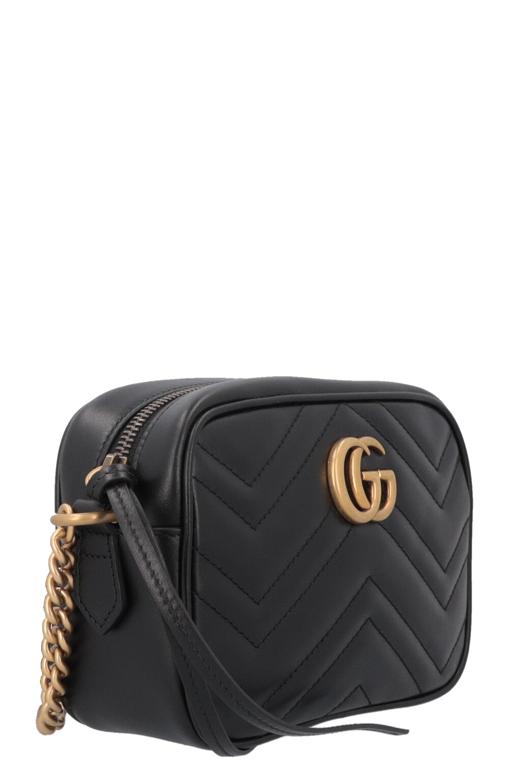 GUCCI Small Marmont Quilted Crossbody Bag Black
