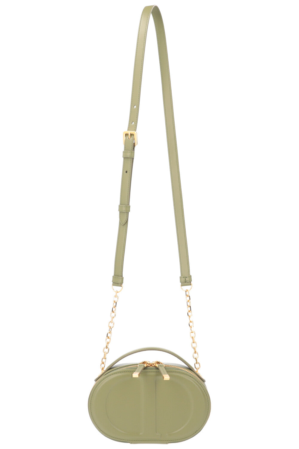 Dior Crossbody Bag CD Signature Oval Camera Bag Olive Leather