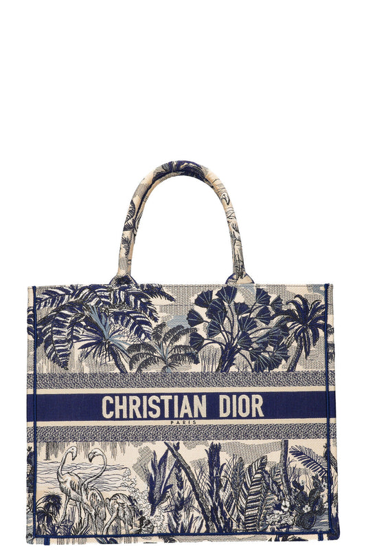 Dior Tote Bag Book Tote and White Blue