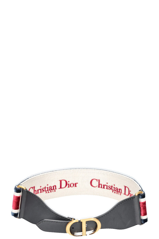 Dior Belt & Canvas Blue Red