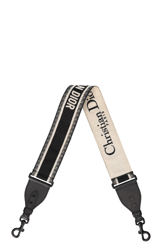 Dior Shoulder Bag Shoulder Strap Black White
