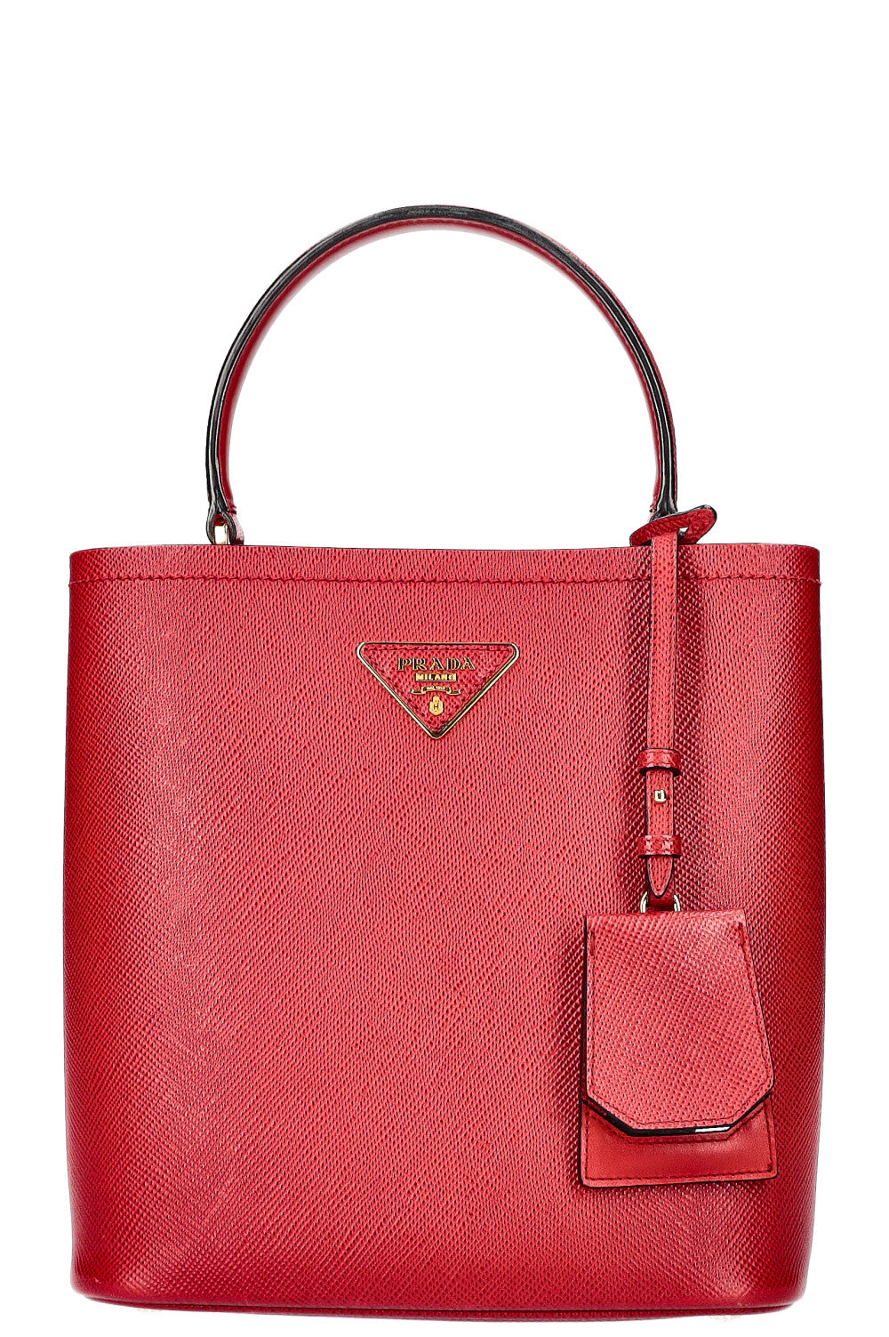 Prada Panier Bag 2 Saffiano Red Handbag