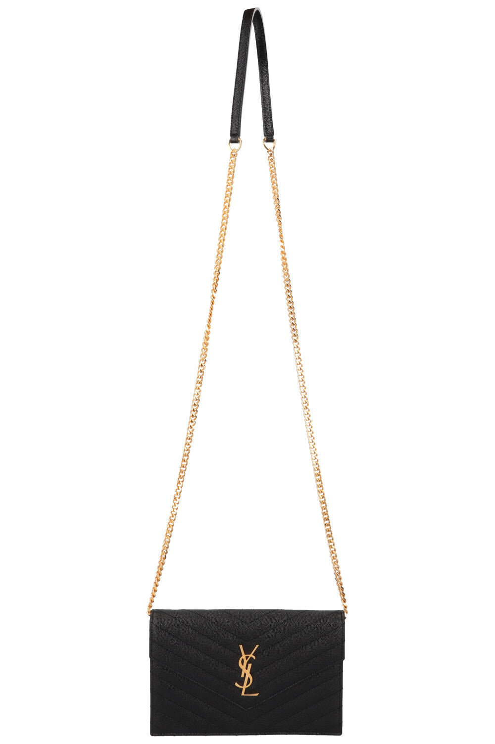 YSL Saint Laurent Crossbody Bag Cassandre WOC Bag Leather Black