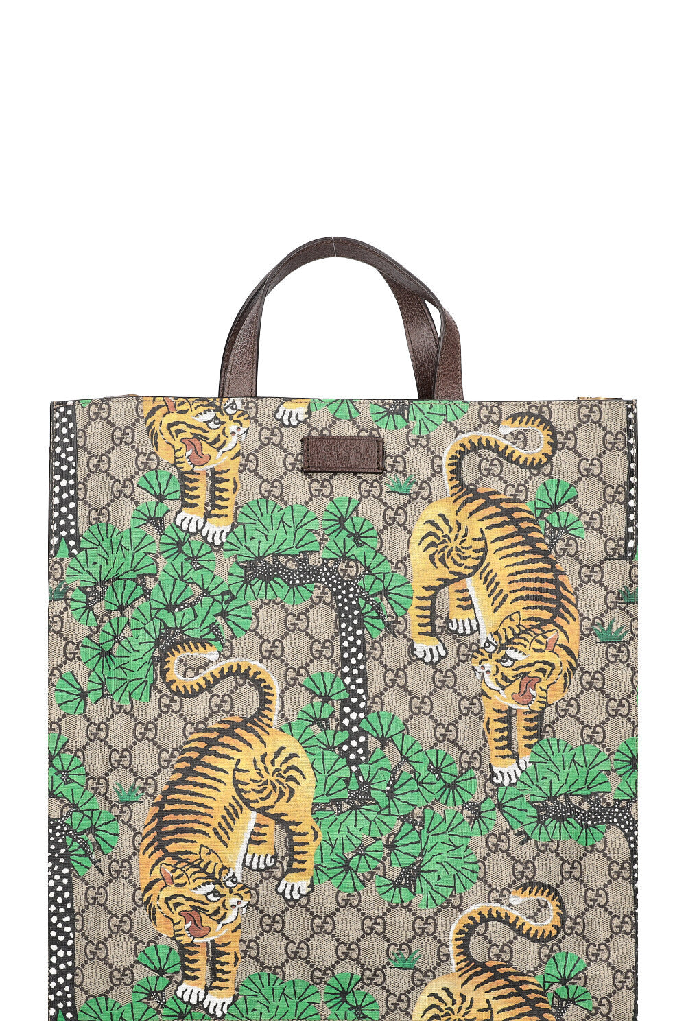 GUCCI Convertible Soft Open Tote Bengal Print GG Canvas