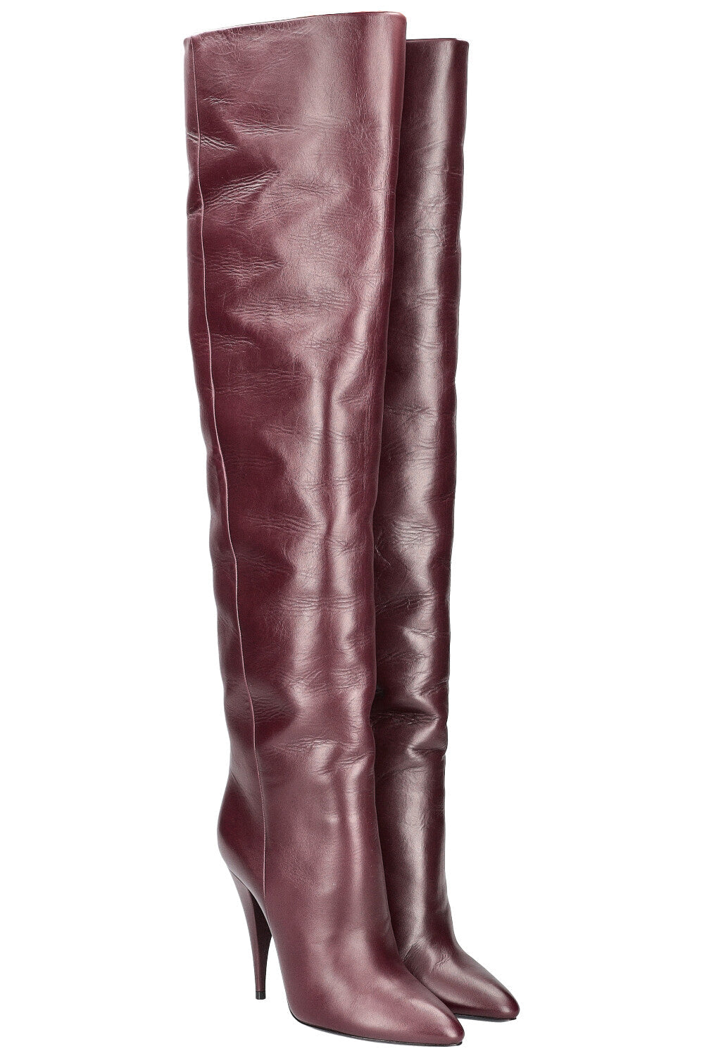Overknees Burgundy Red Shoes
