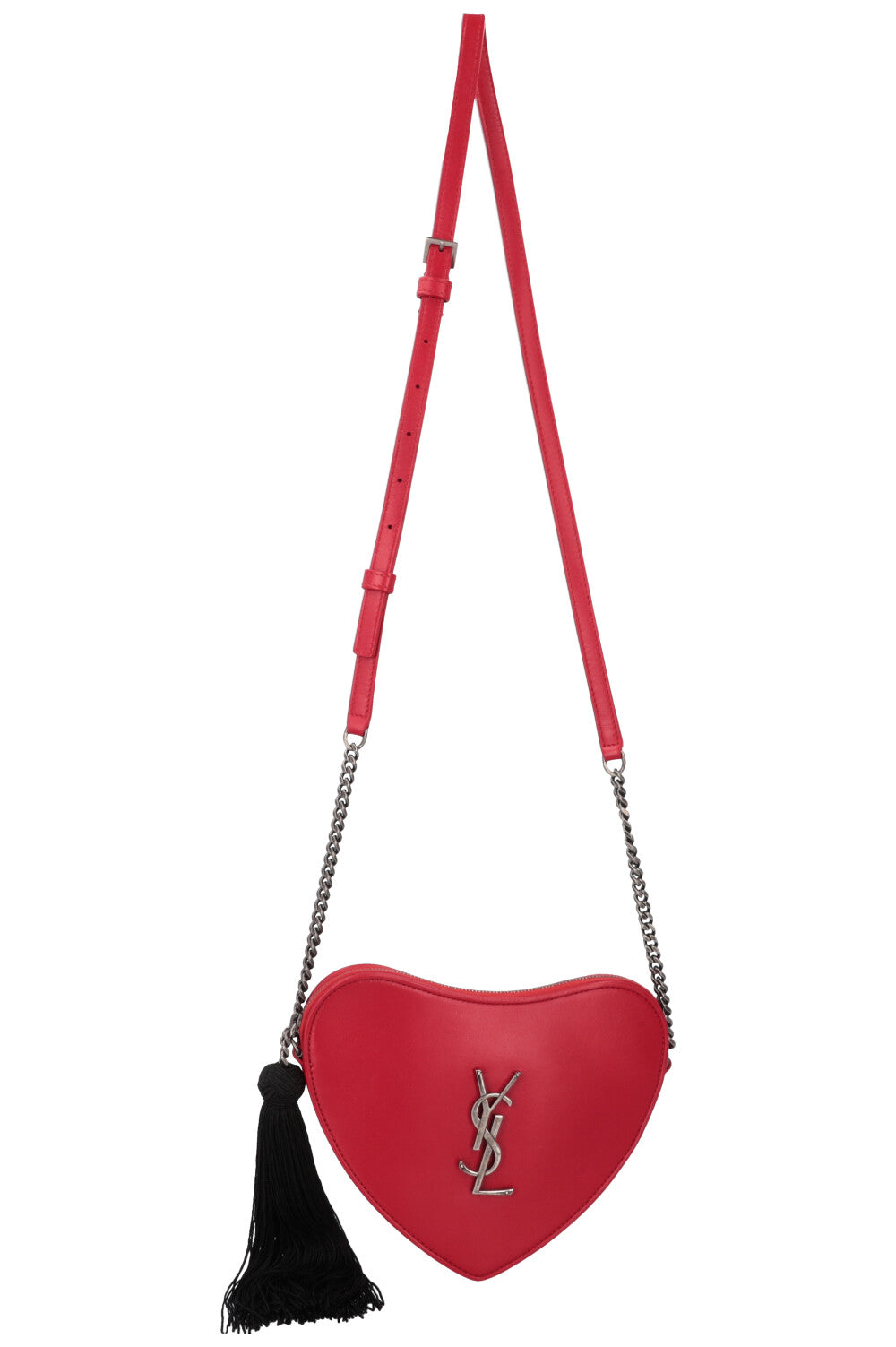 YSL Saint Laurent Crossbody Bag Tassel Heart Bag Red