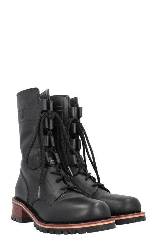 Dior Quest Boots Leather Black Shoes