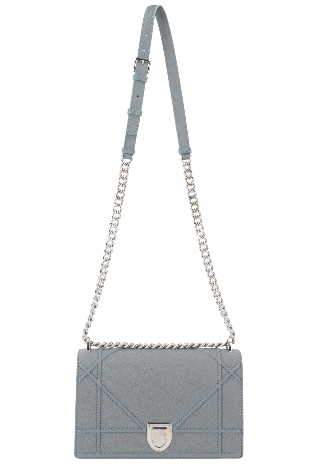 Dior Crossbody Bag ama Grained Calfskin Blue