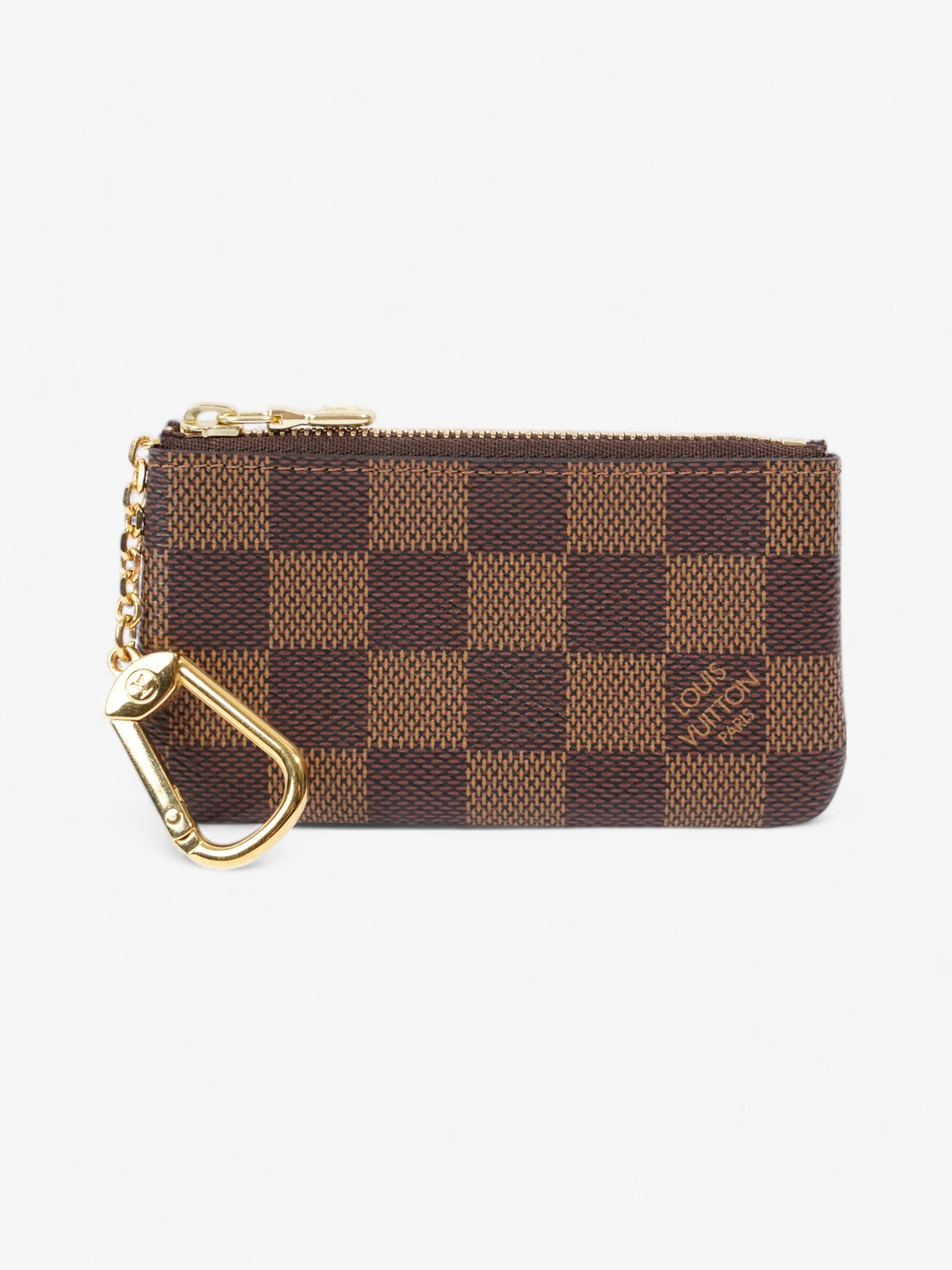 Louis Vuitton Ebene Coated Damier Canvas Coated Canvas Gold Wallet Case