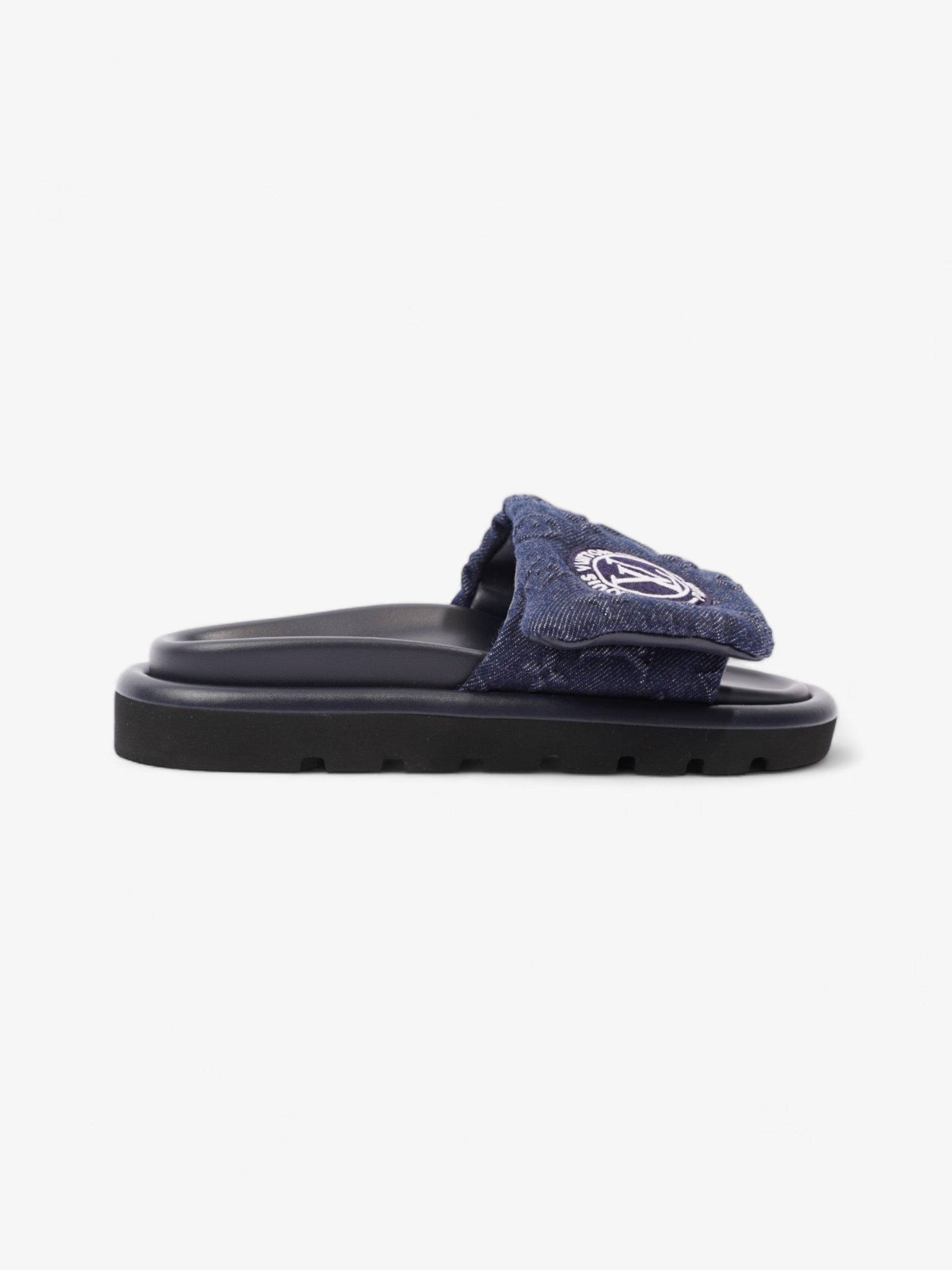 Louis Vuitton Pool Pillow Flat Comfort Mule Blue Shoes