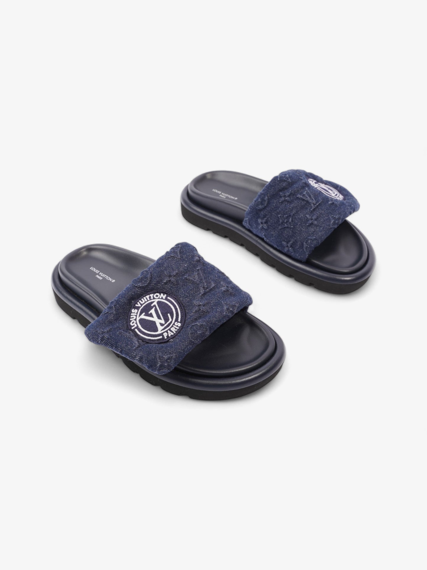 Louis Vuitton Pool Pillow Flat Comfort Mule Blue Shoes