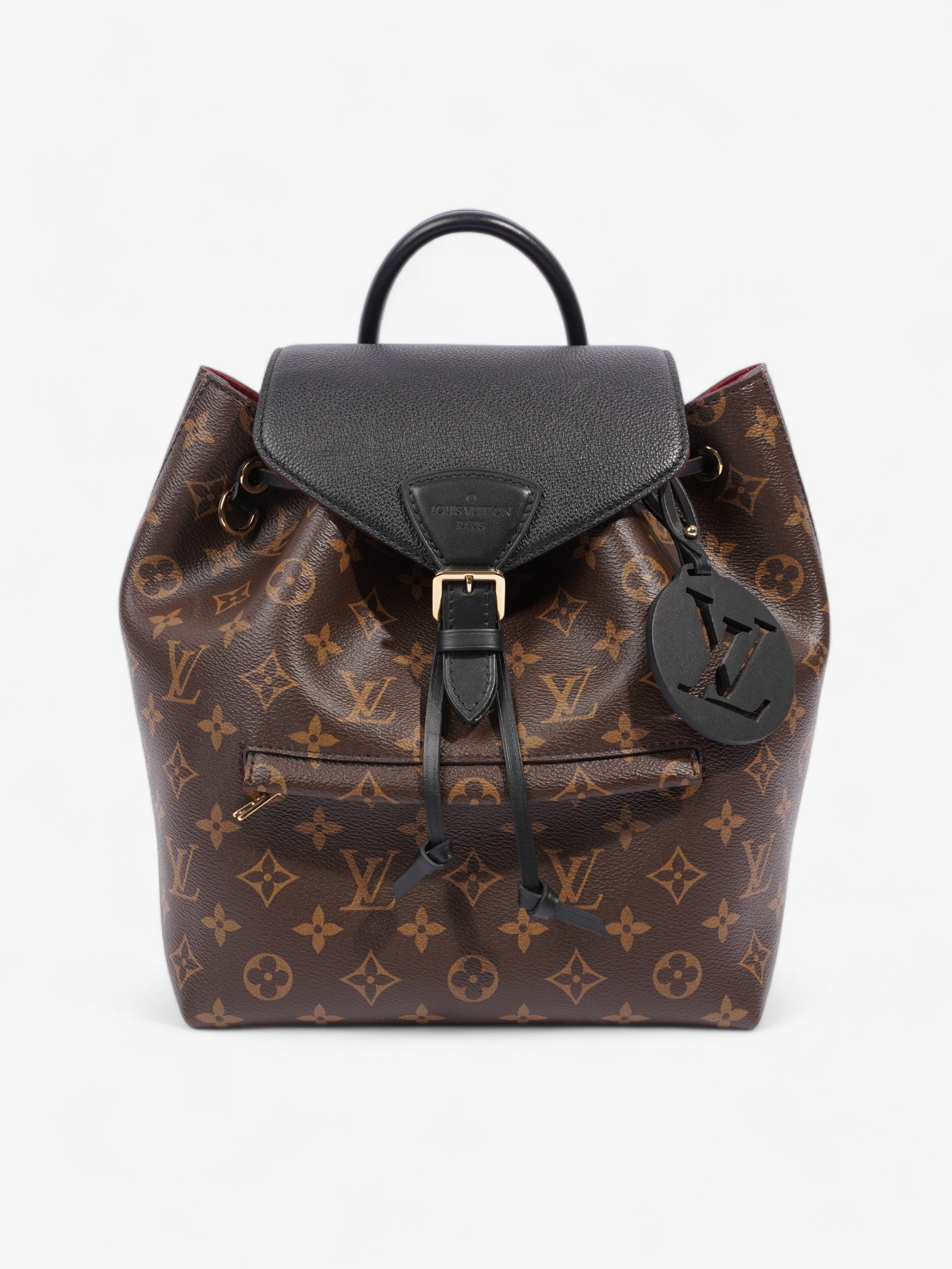 Louis Vuitton Montsouris MM Coated Monogram Canvas Coated Canvas Black Apparel