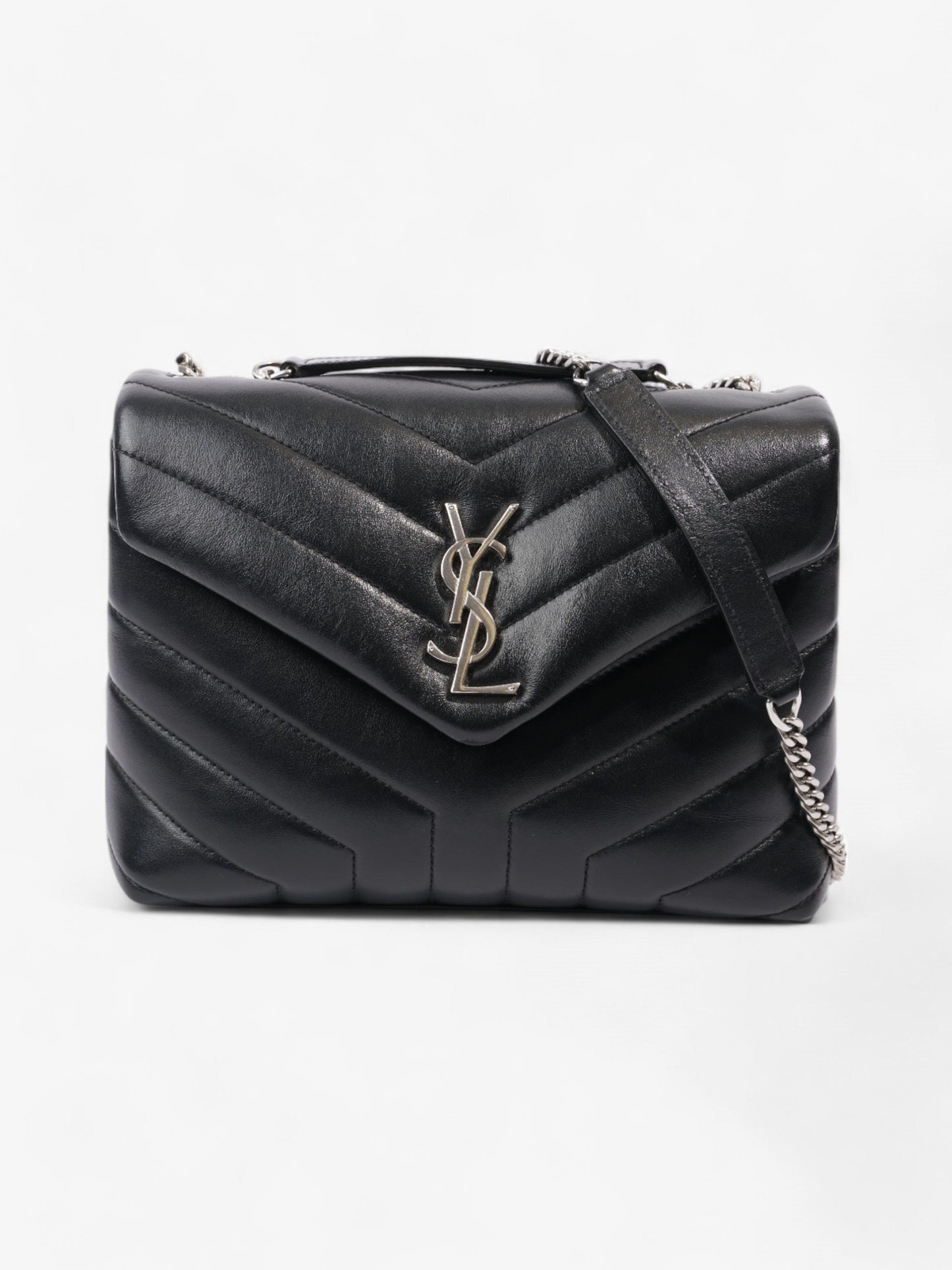 YSL Saint Laurent Lou Lou Crossbody Bag Leather Lambskin Black Lambskin Leather Small