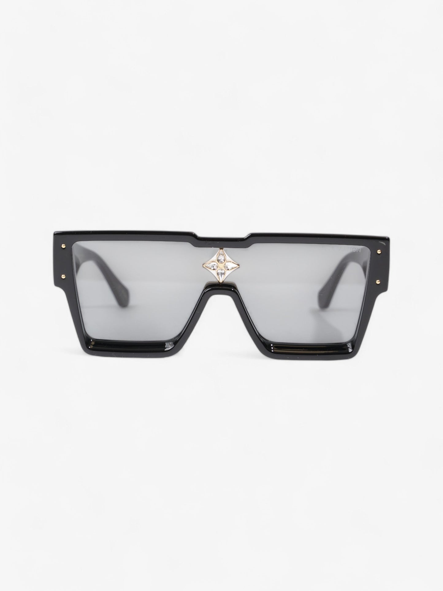 Louis Vuitton Cyclone Glasses Acetate Black White Gold Sunglasses