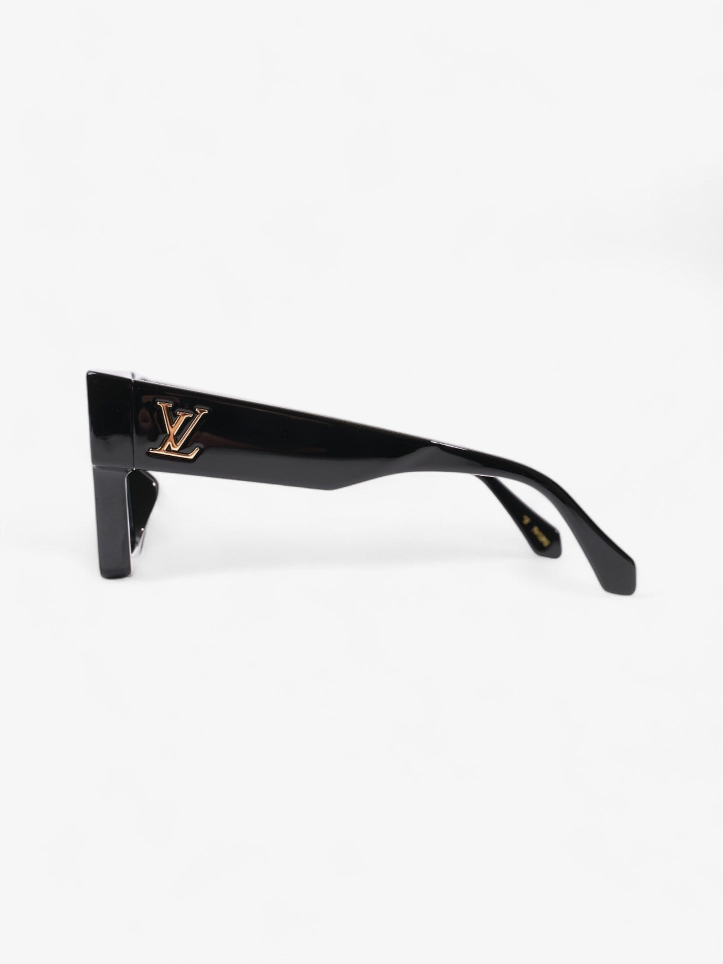 Louis Vuitton Cyclone Glasses Acetate Black White Gold Sunglasses