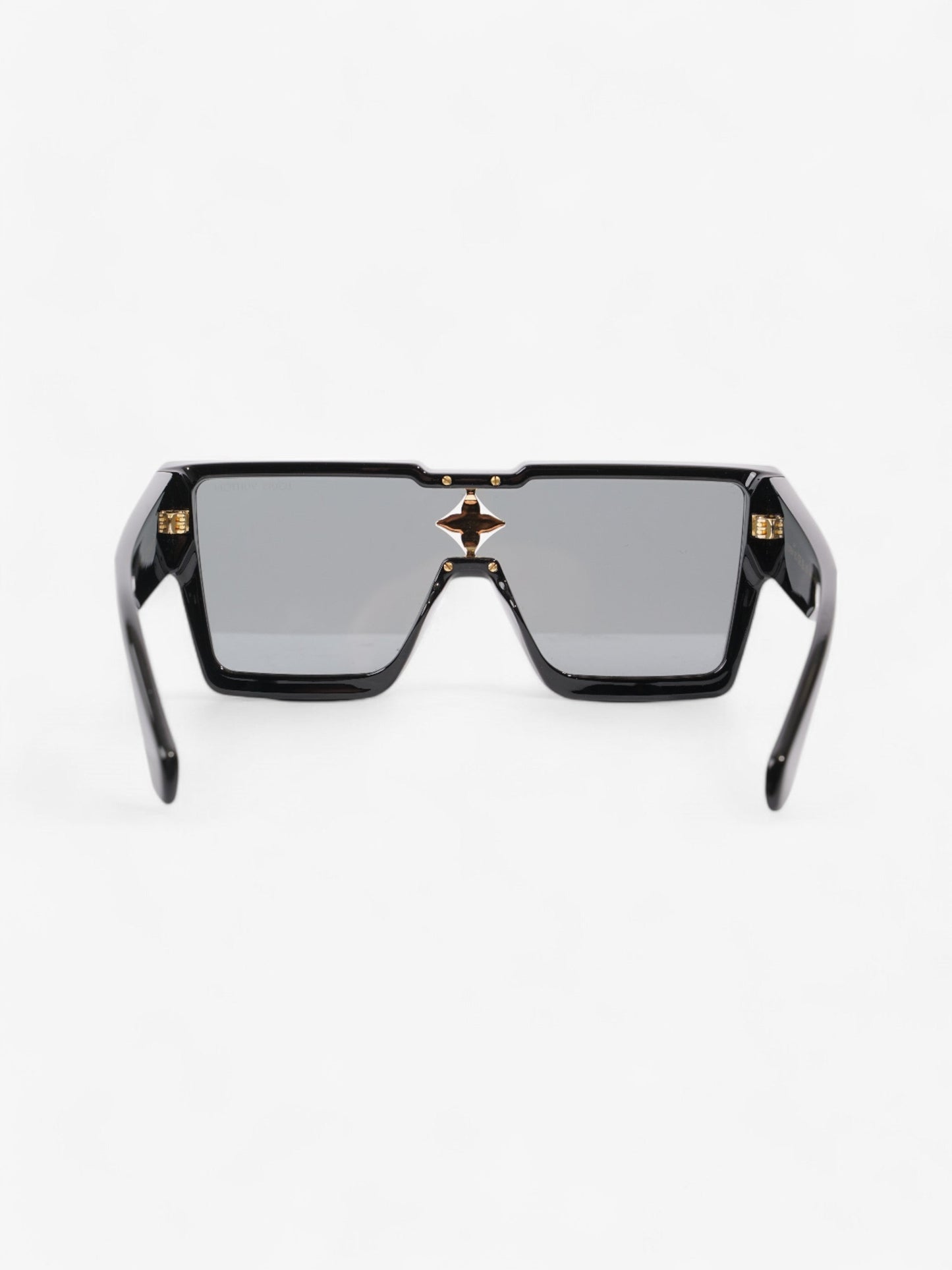 Louis Vuitton Cyclone Glasses Acetate Black White Gold Sunglasses