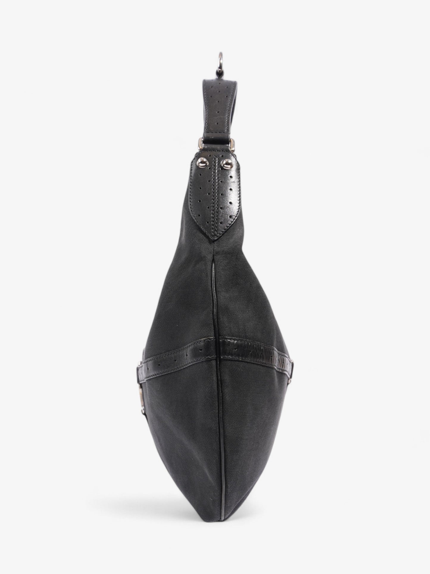 Gucci Reins Hobo Canvas Black Shoulder Bag