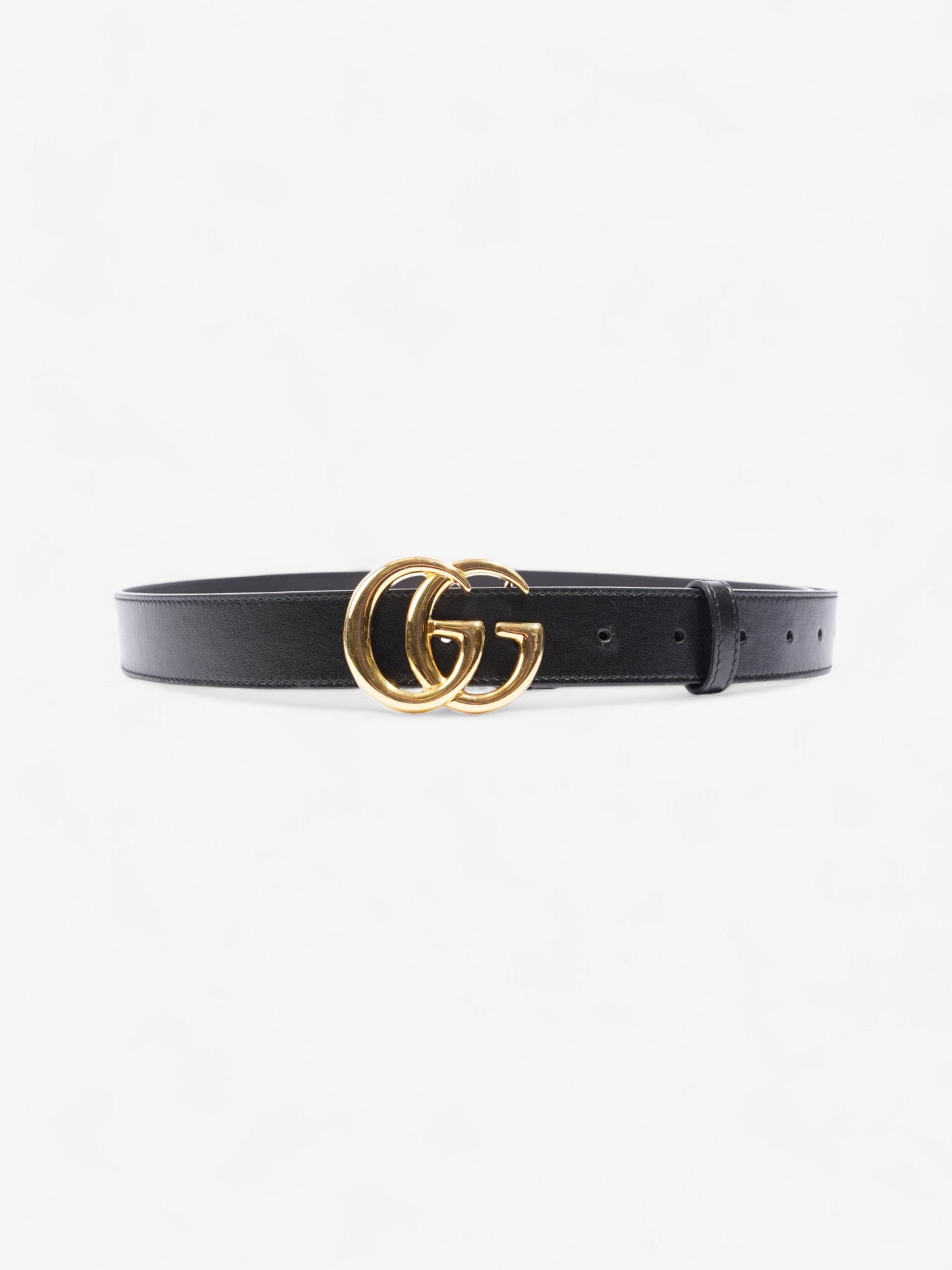 Gucci Marmont Belt Handbag Leather Black Accessory 95Cm 40