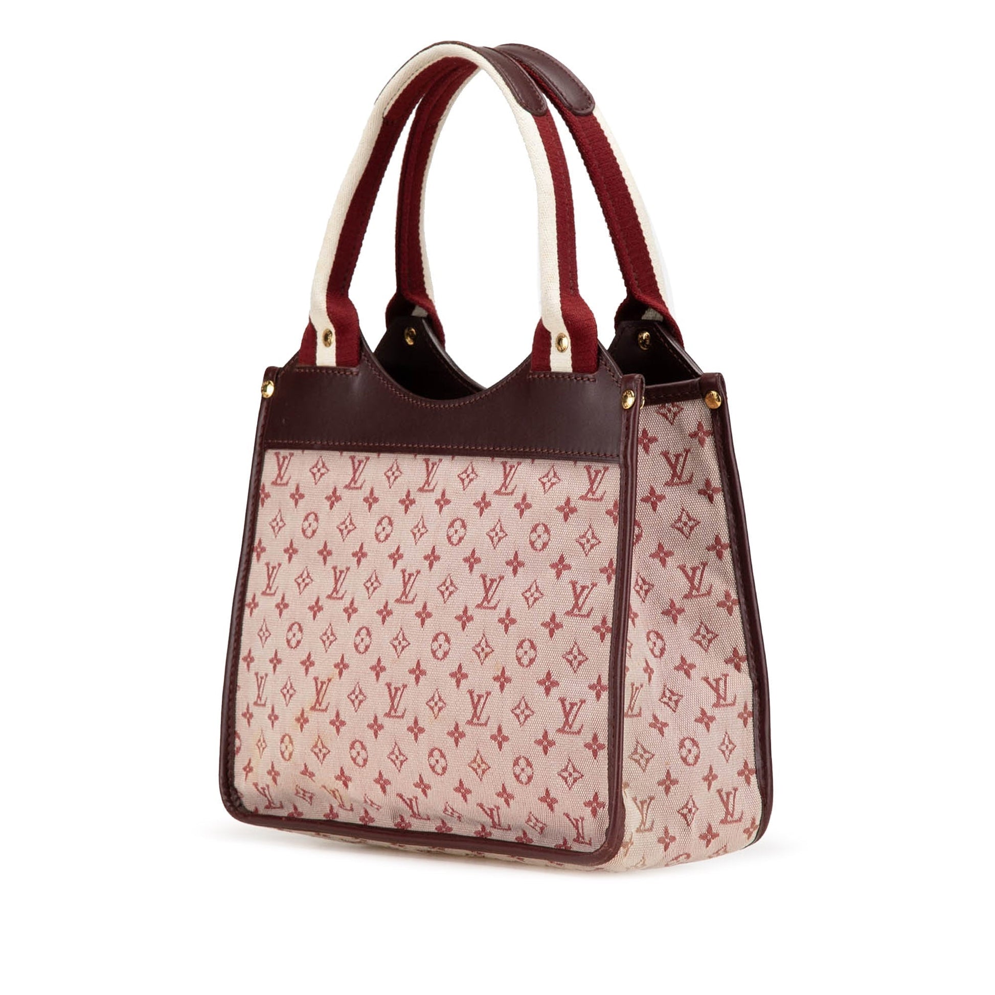 Red Louis Vuitton Monogram Mini Lin Kathleen Handbag