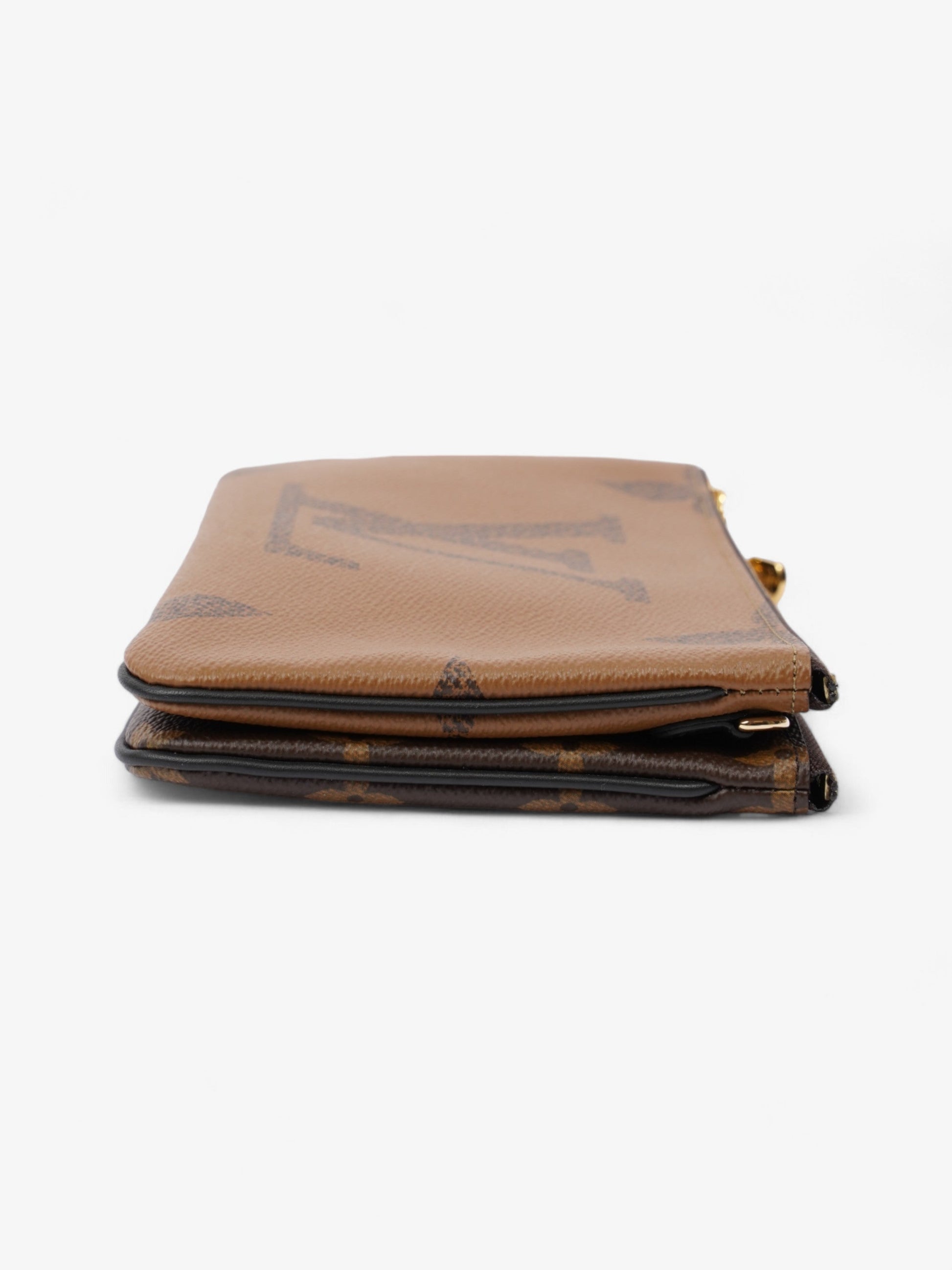 Louis Vuitton Double Zip Pochette Coated Monogram Canvas Coated Canvas Apparel