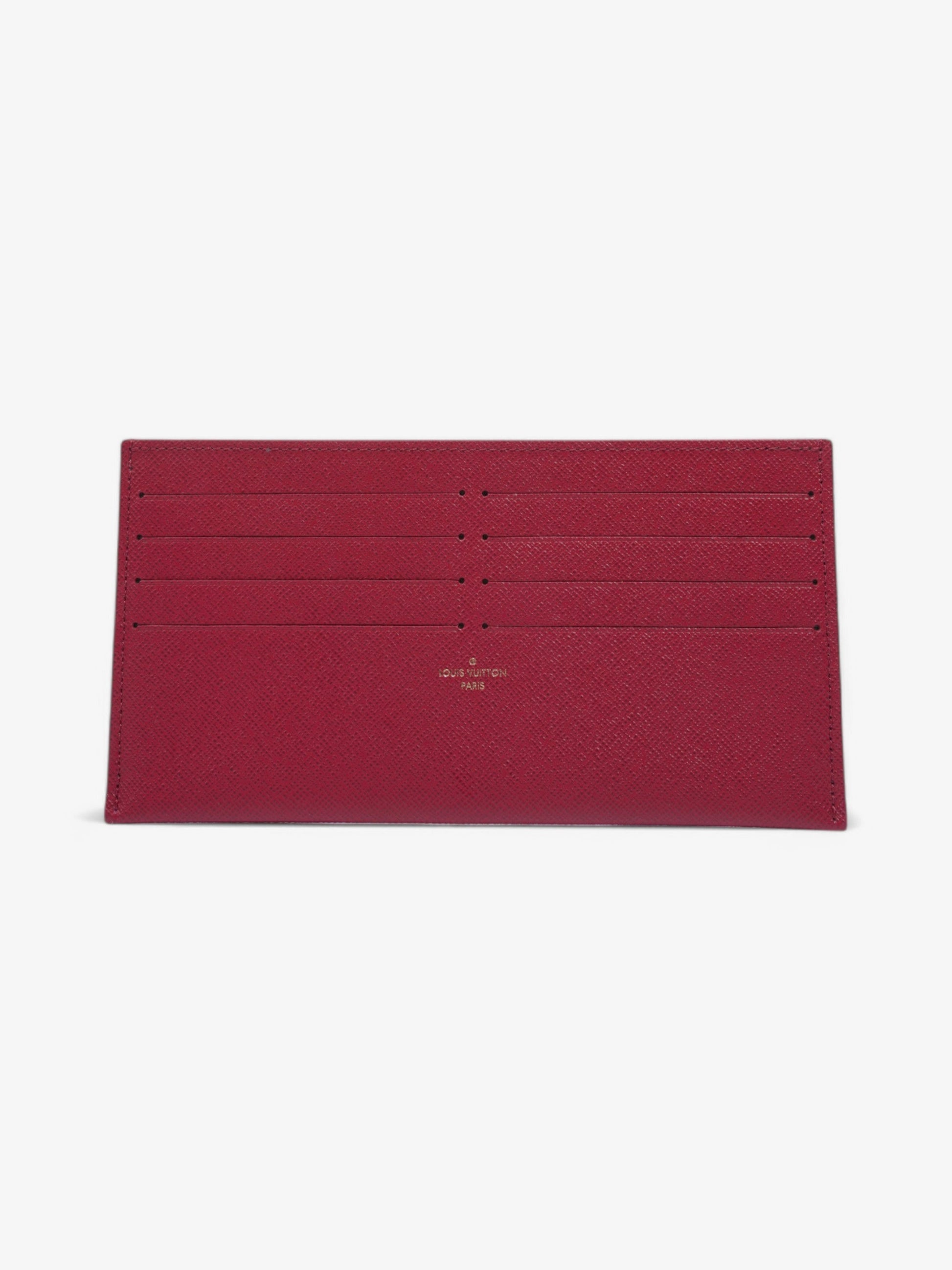 Louis Vuitton Felicie Card Holder Insert Fuschia Leather Calfskin Wallet Case