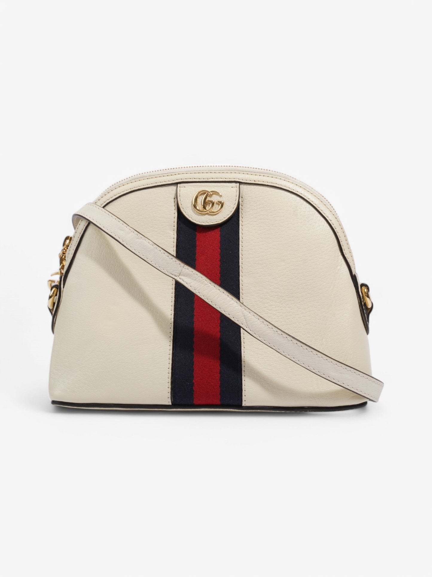 Gucci Ophidia Dome Red Crossbody Bag Leather White