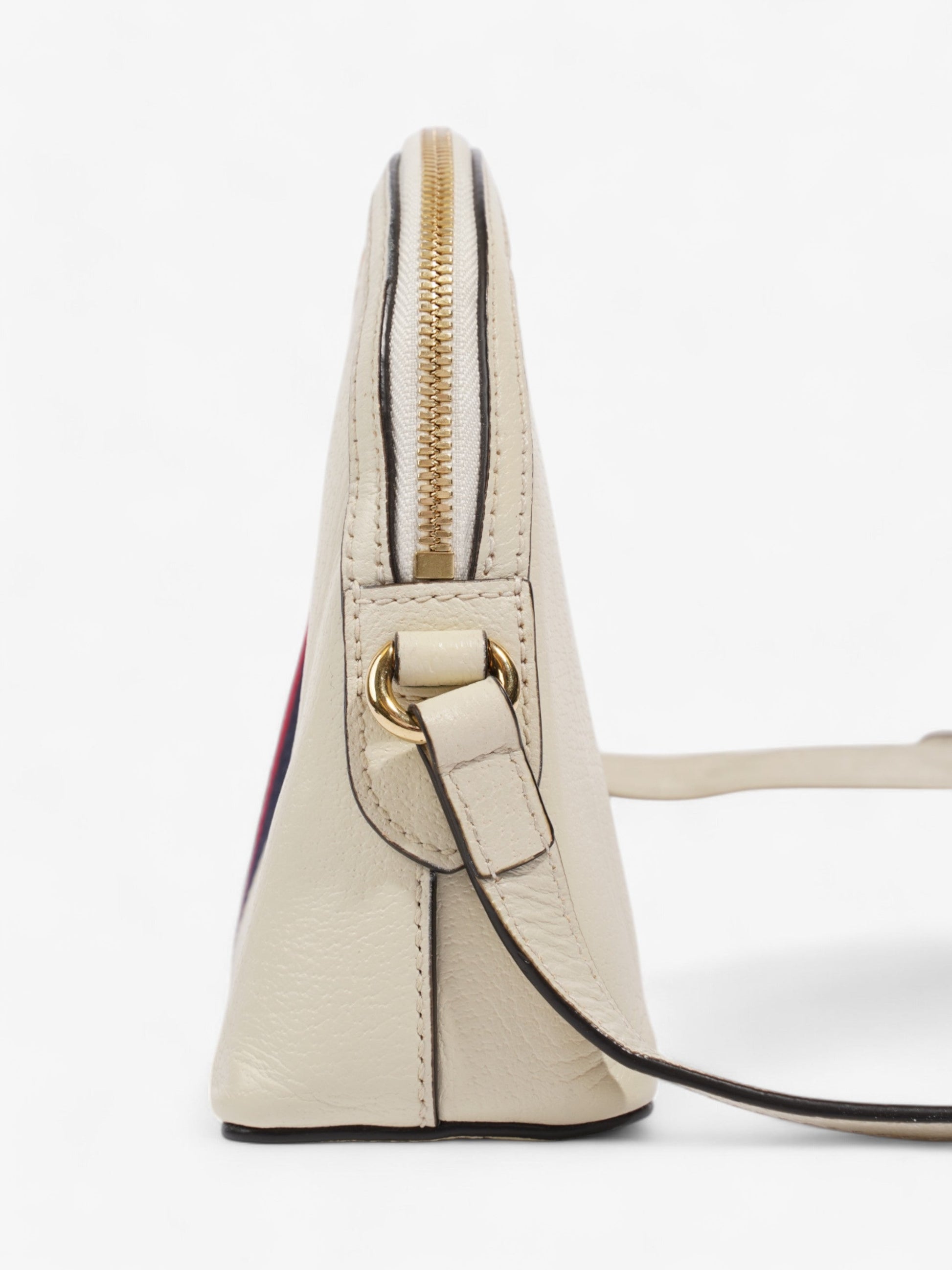 Gucci Ophidia Dome Red Crossbody Bag Leather White