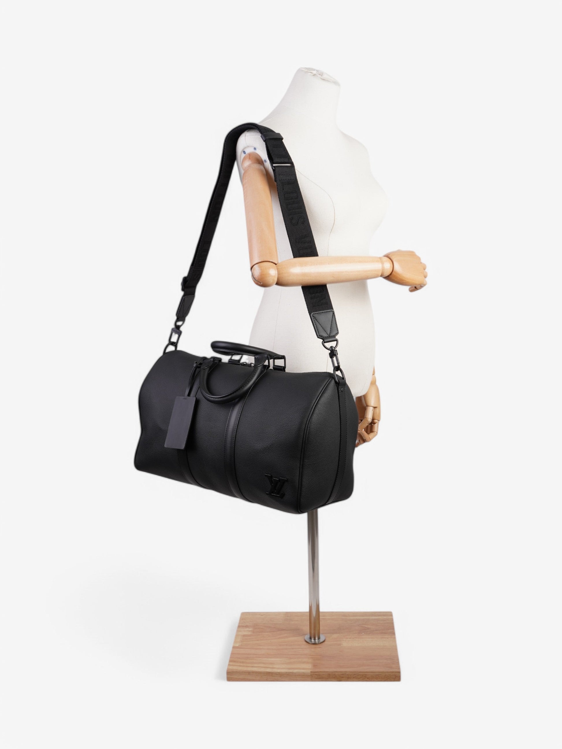 Louis Vuitton Speedy Bandouliere 40 Black Leather Handbag