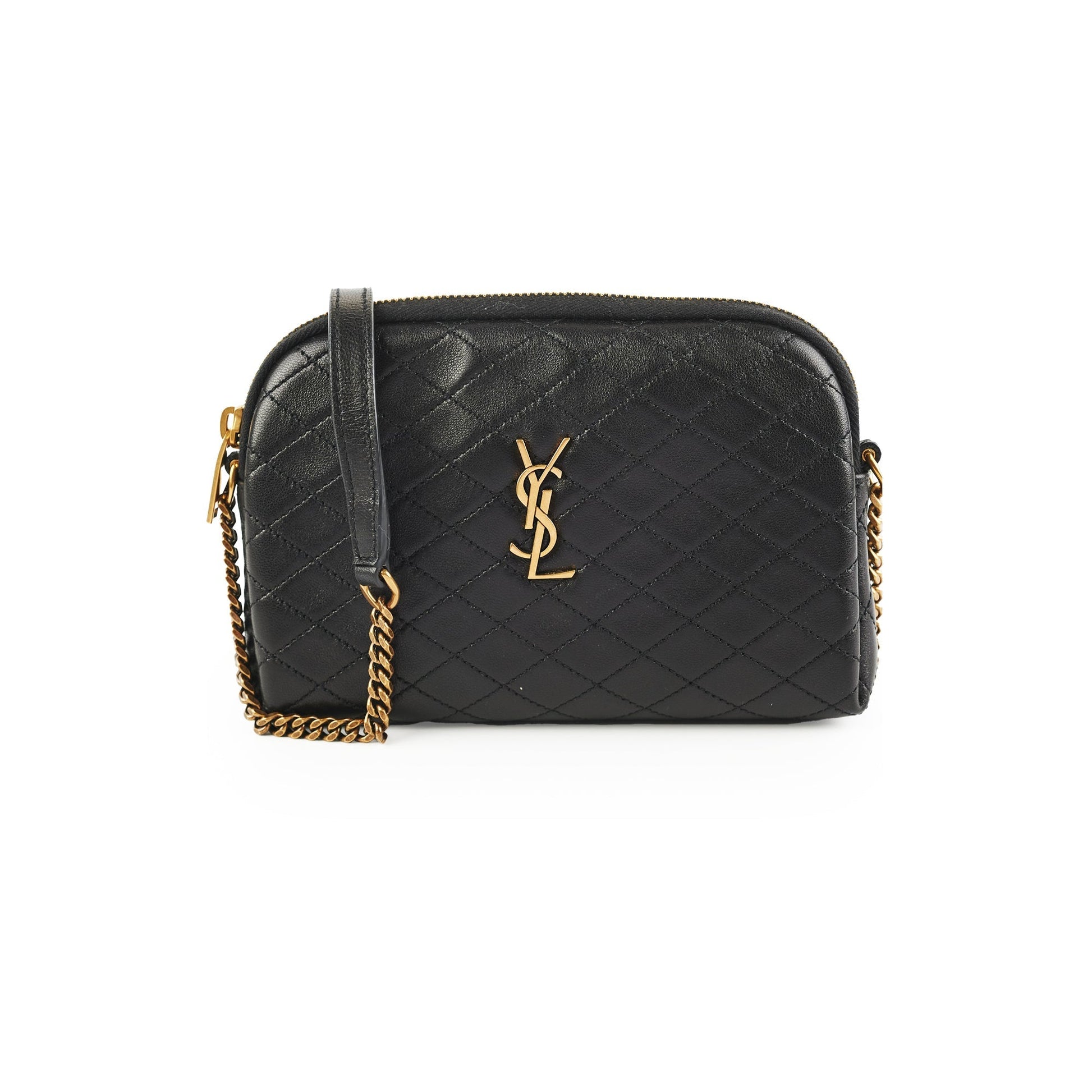 YSL Saint Laurent Gaby Zipped Corssbody Bag Black Crossbody Bag