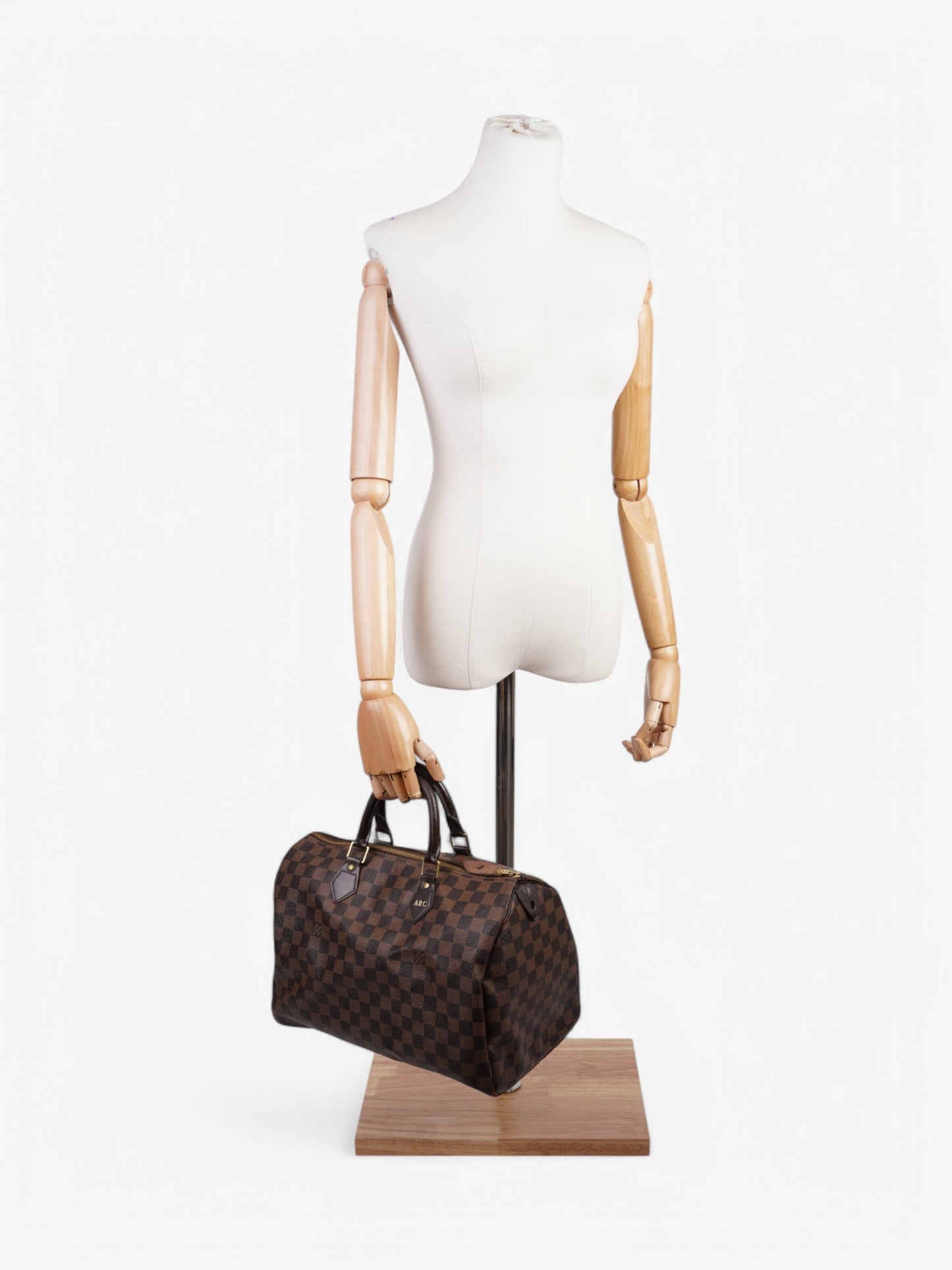 Louis Vuitton Speedy Ebene Coated 35 Canvas Coated Canvas Damier Apparel Canvas 55