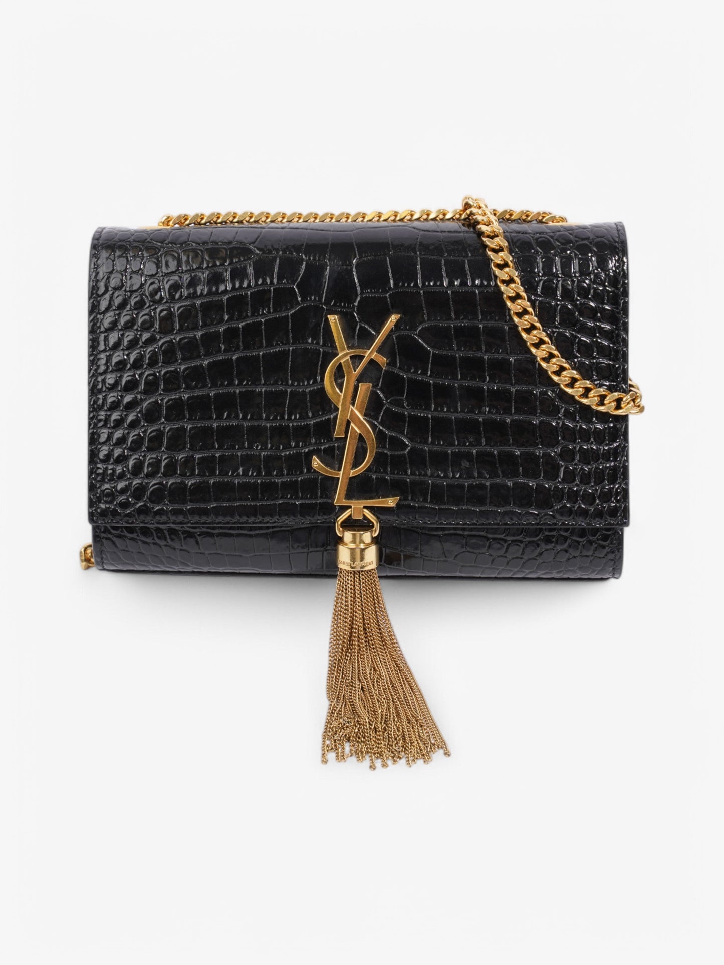 YSL Saint Laurent Kate Tassel Crossbody Bag Leather Black Small