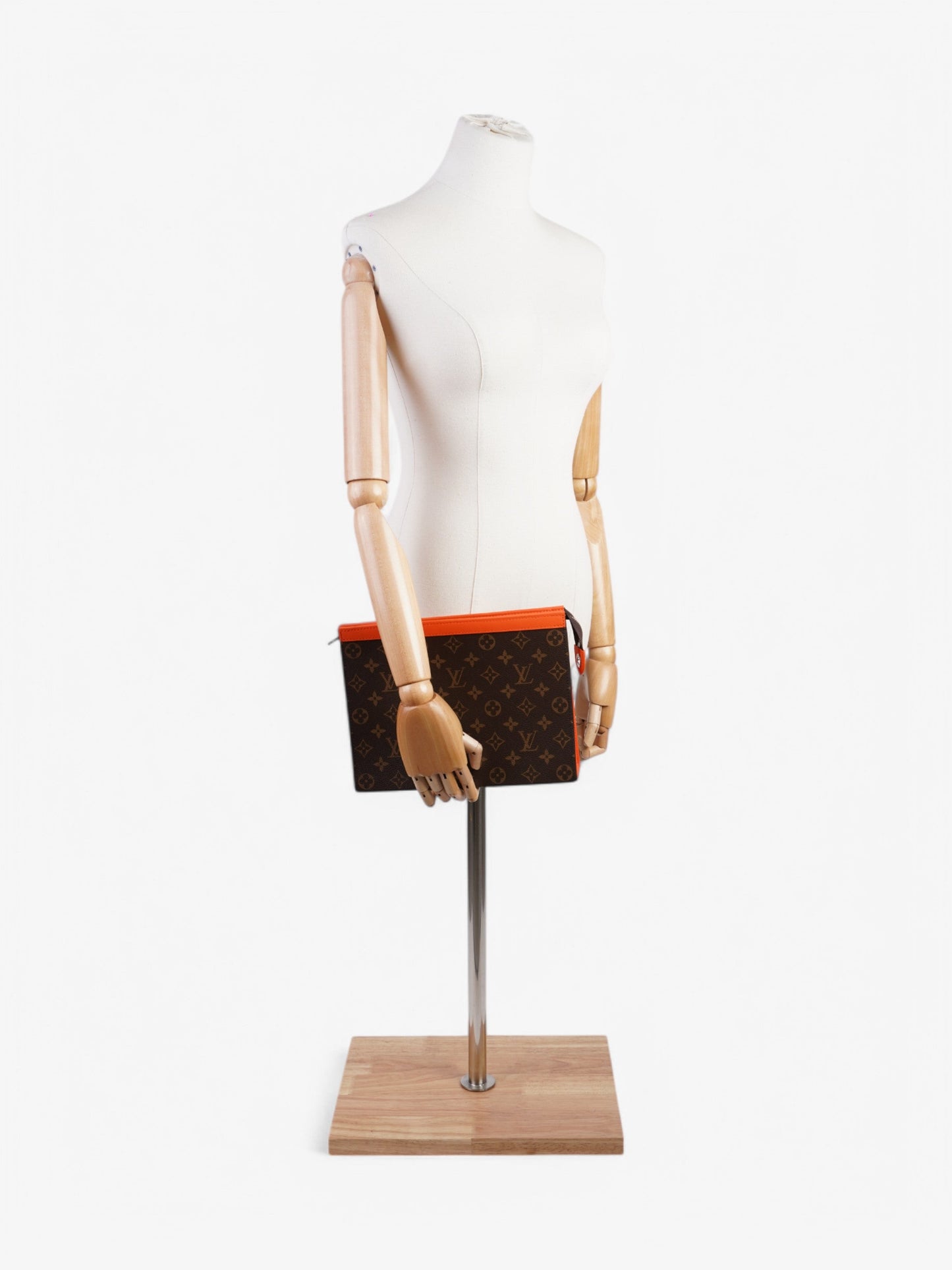 Louis Vuitton Pochette Voyage Coated MM Monogram Canvas Coated Canvas Orange Apparel