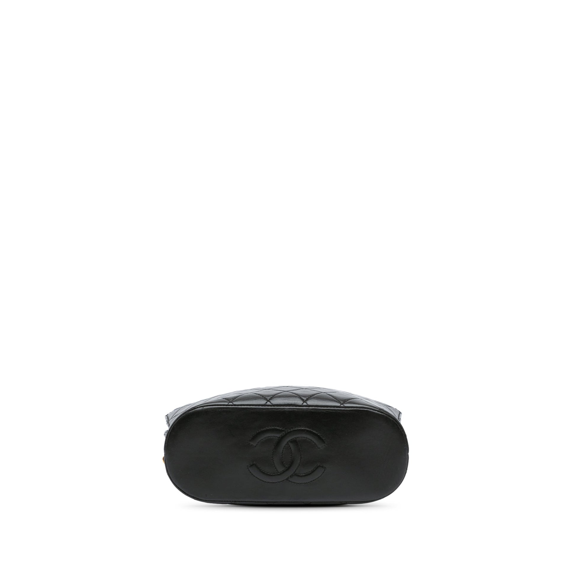 Black Chanel Quilted Lambskin Shoulder Bag