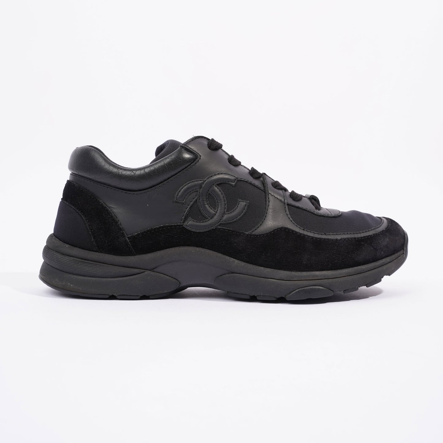 Chanel CC Logo Sneaker Black Suede EU 40 UK 7